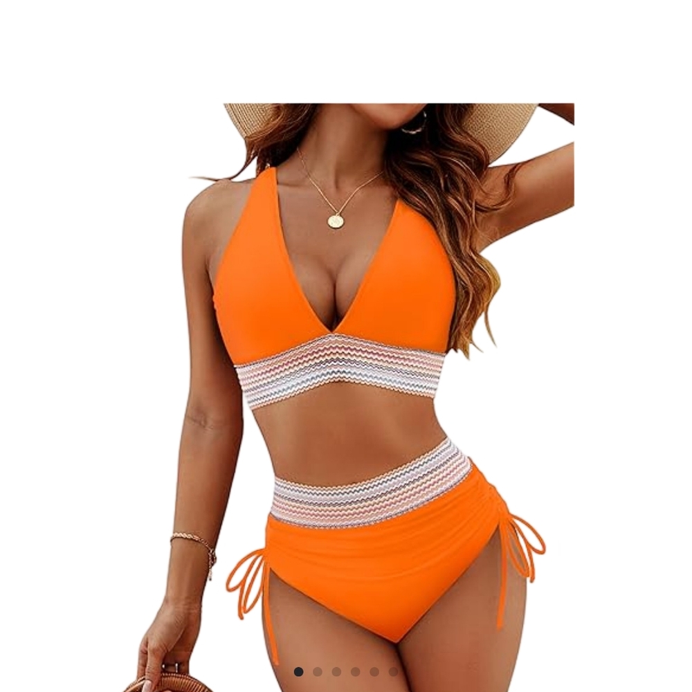 1Blooming Jelly Womens High waisted bikini set size large
